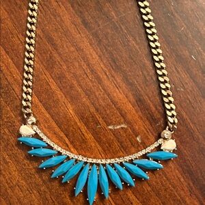 Elegant Blue and Gold Necklace